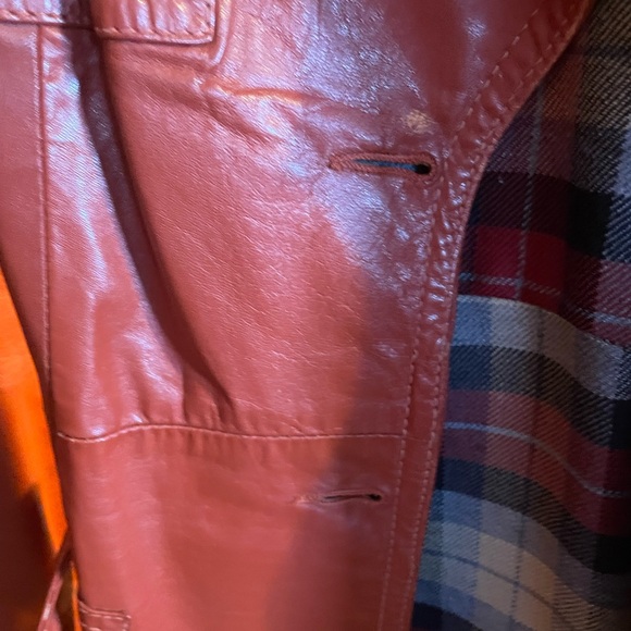 Vintage Leather Trench Coat - Picture 10 of 13